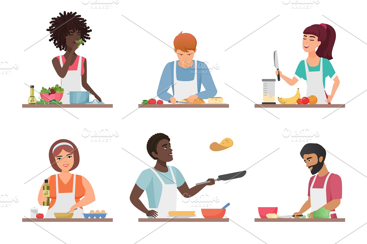 People cooking in Illustrations - product preview 8