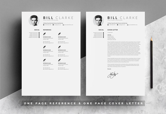 Clean Resume & Cover Letter in Resume Templates - product preview 2