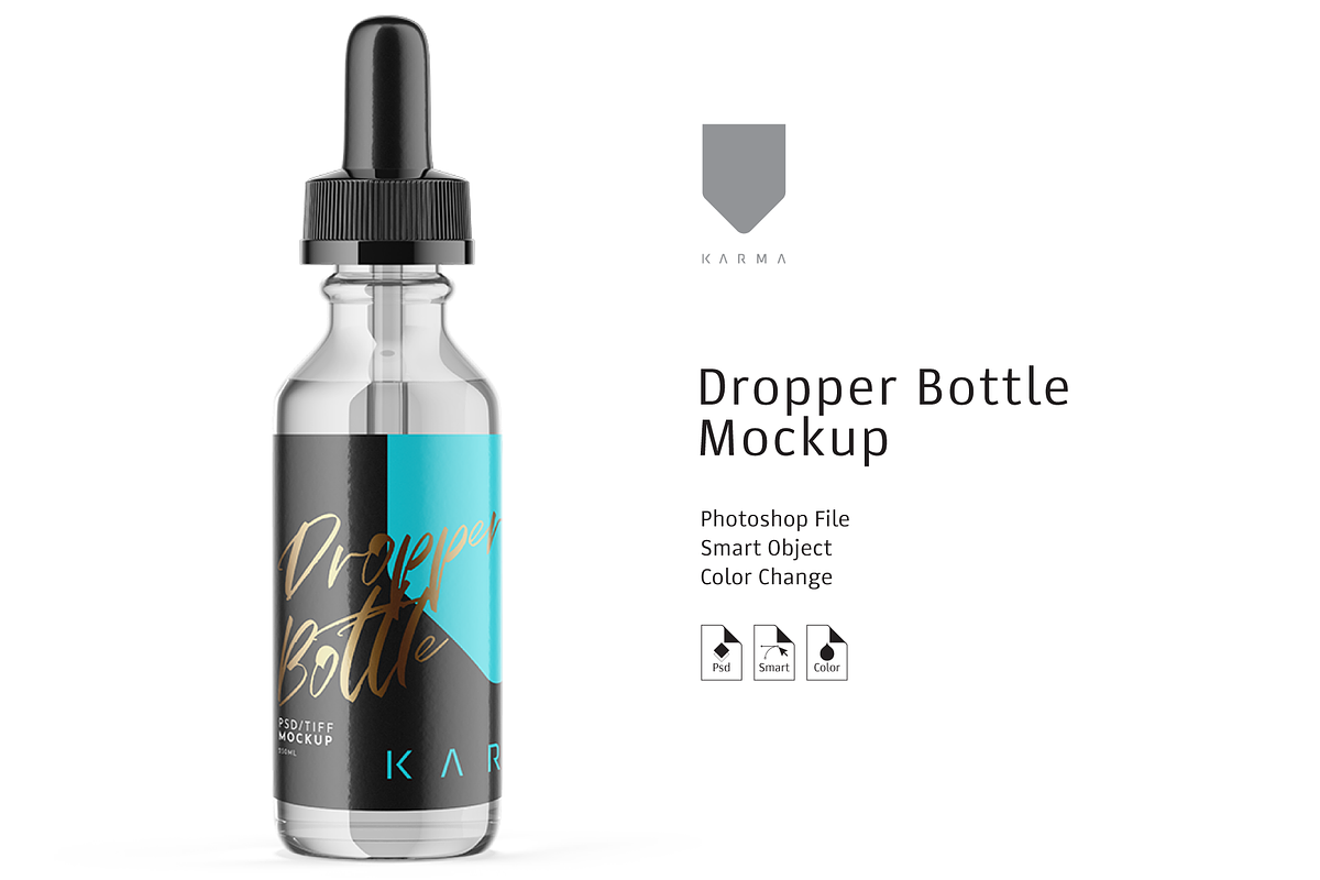Dropper Bottle Mockup Glass 14 | Creative Product Mockups ~ Creative Market