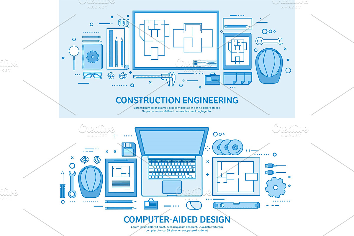 Engineering and architecture in Illustrations - product preview 8