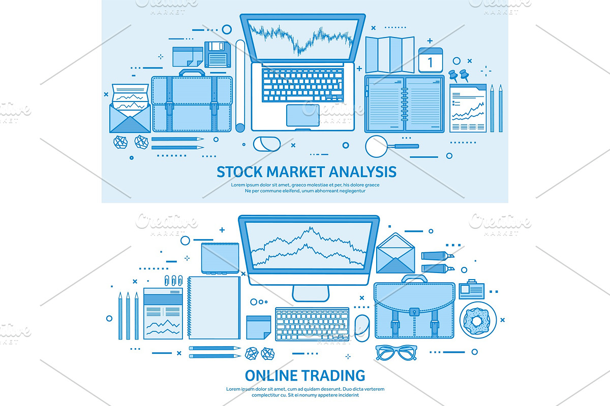 Market trade business. Trading in Illustrations - product preview 8