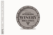 Wine barrel design. Winery wine
