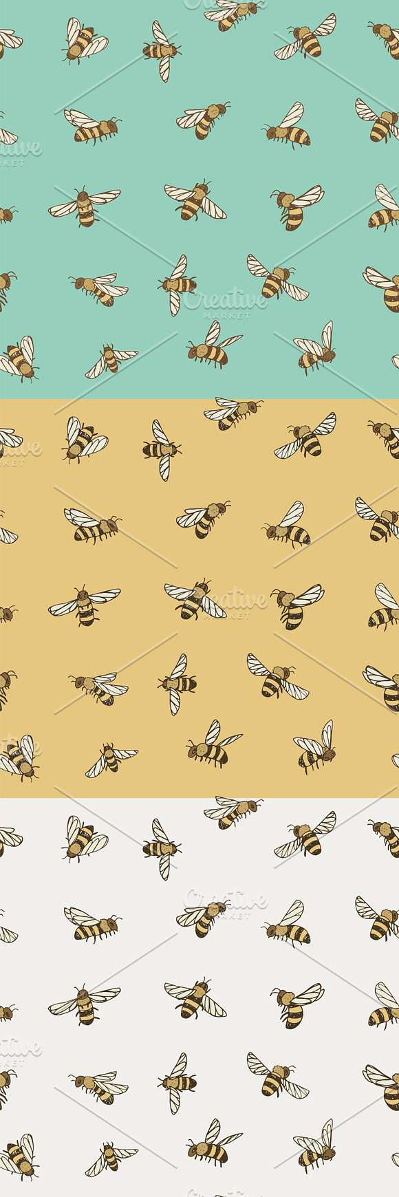 Bees and Honey in Patterns - product preview 3