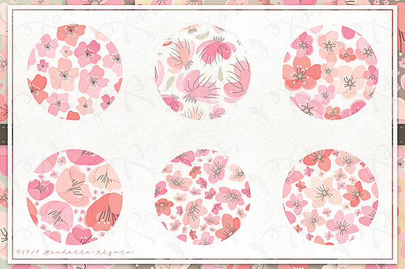 Cherry Blossoms 04 Pink and Peach in Patterns - product preview 1