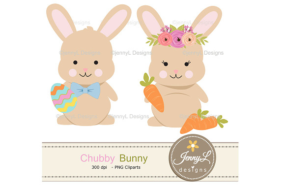 Easter Bunny Digital Paper & Clipart in Patterns - product preview 2