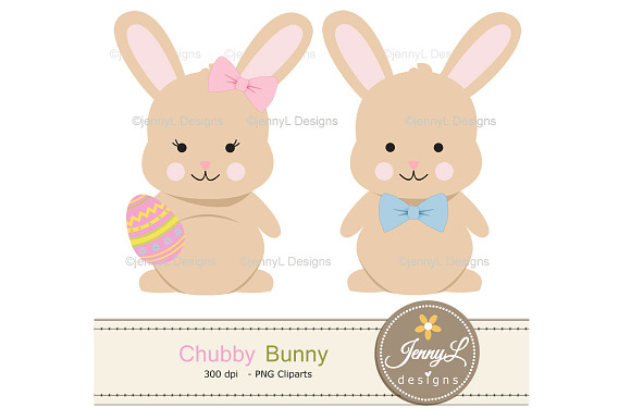 Easter Bunny Digital Paper & Clipart in Patterns - product preview 3