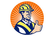 Construction Worker Thumbs Up