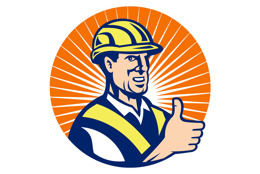 Construction Worker Thumbs Up
