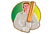 cricket player batsman with bat