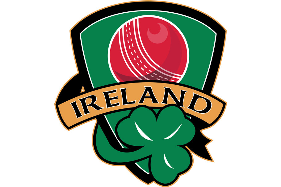 cricket ball shamrock Ireland shield in Illustrations - product preview 8