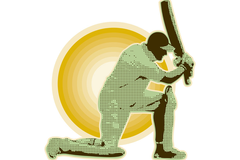 Cricket Player Batsman With bat