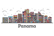 Outline Panama City Skyline