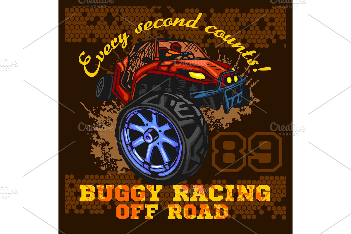 Dune buggy riders - off road badge in Illustrations - product preview 8