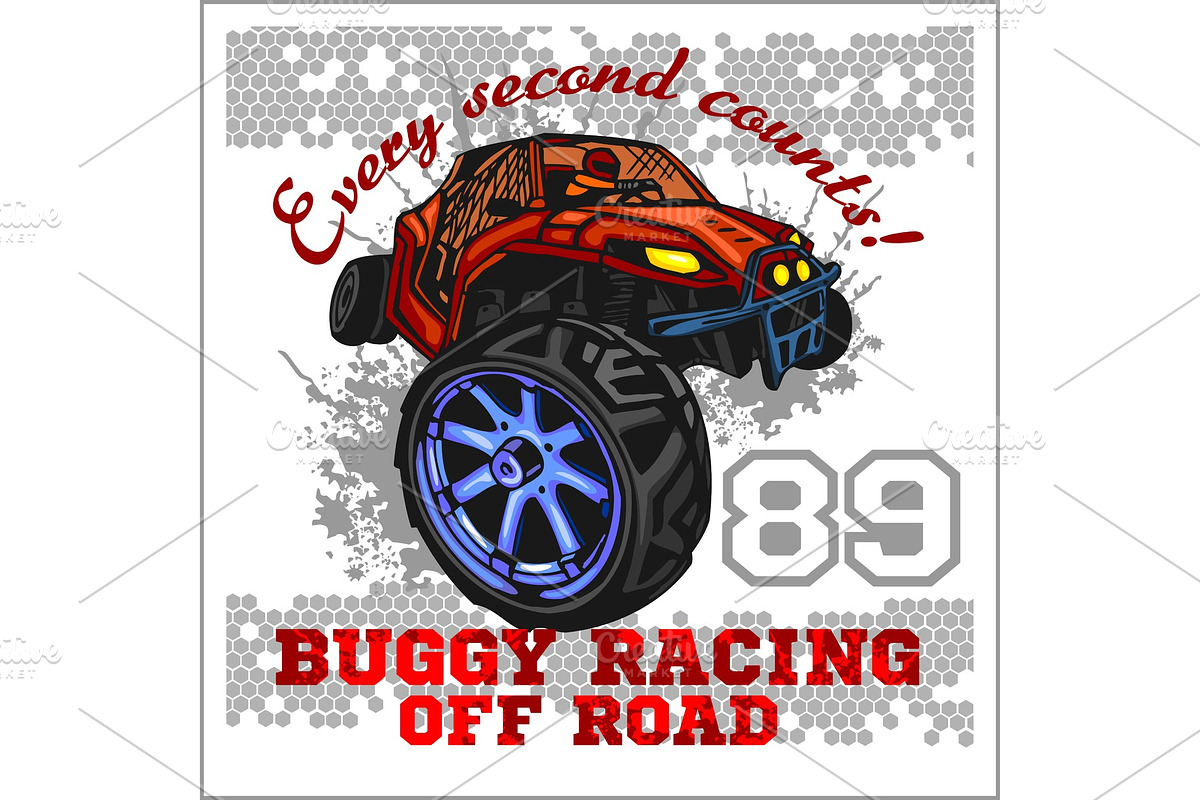 Dune buggy riders - off road badge in Illustrations - product preview 8