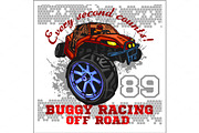 Dune buggy riders - off road badge
