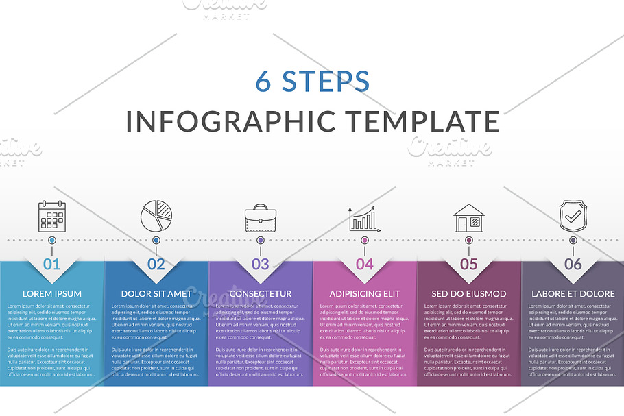 6 Steps - Infographic Template in Graphics - product preview 8