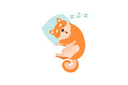 Shiba Inu Dog Sleeping on Pillow