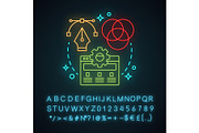 Website design neon concept icon