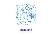 Headache concept icon