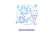 Stomachache concept icon