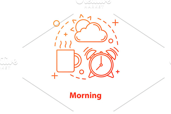 Morning concept icon