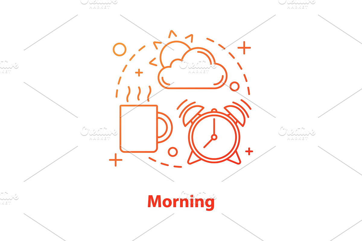 Morning concept icon in Icons - product preview 8