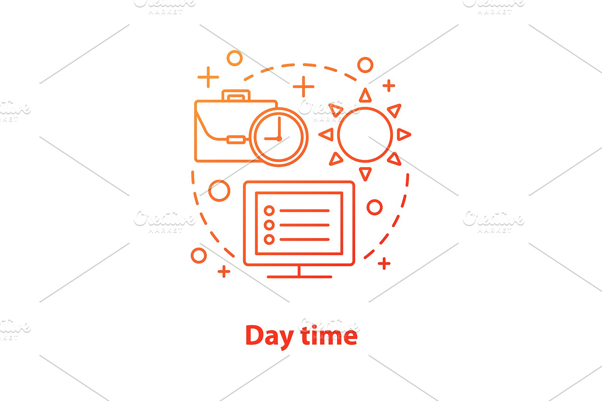 Day time concept icon in Icons - product preview 8