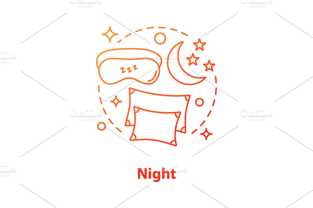 Night concept icon in Icons - product preview 8