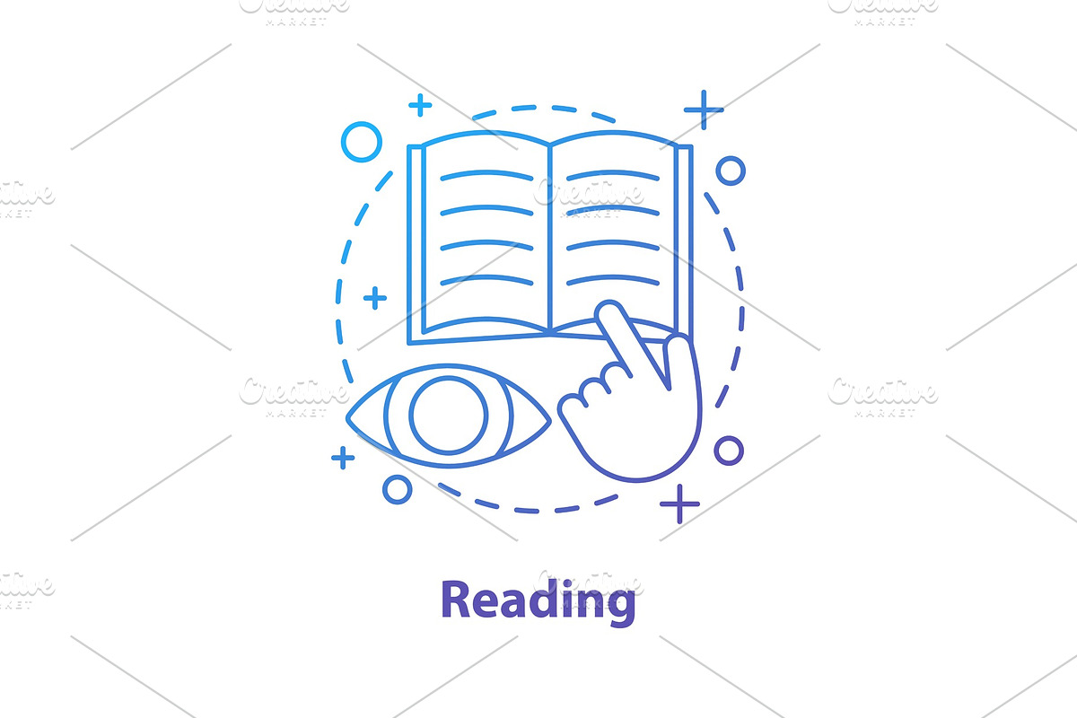 Reading book concept icon in Icons - product preview 8