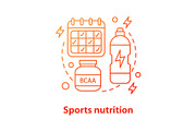 Sports nutrition concept icon