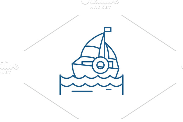 Sailing line icon concept. Sailing