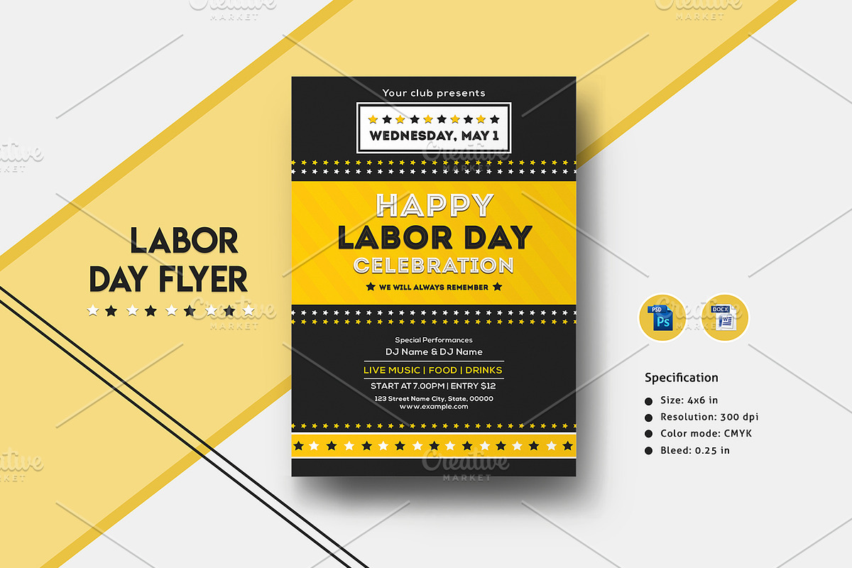 Labor Day Flyer - V1001 in Flyer Templates - product preview 8