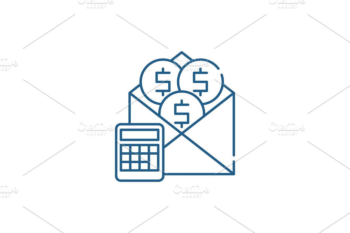 Salary line icon concept. Salary in Illustrations - product preview 8