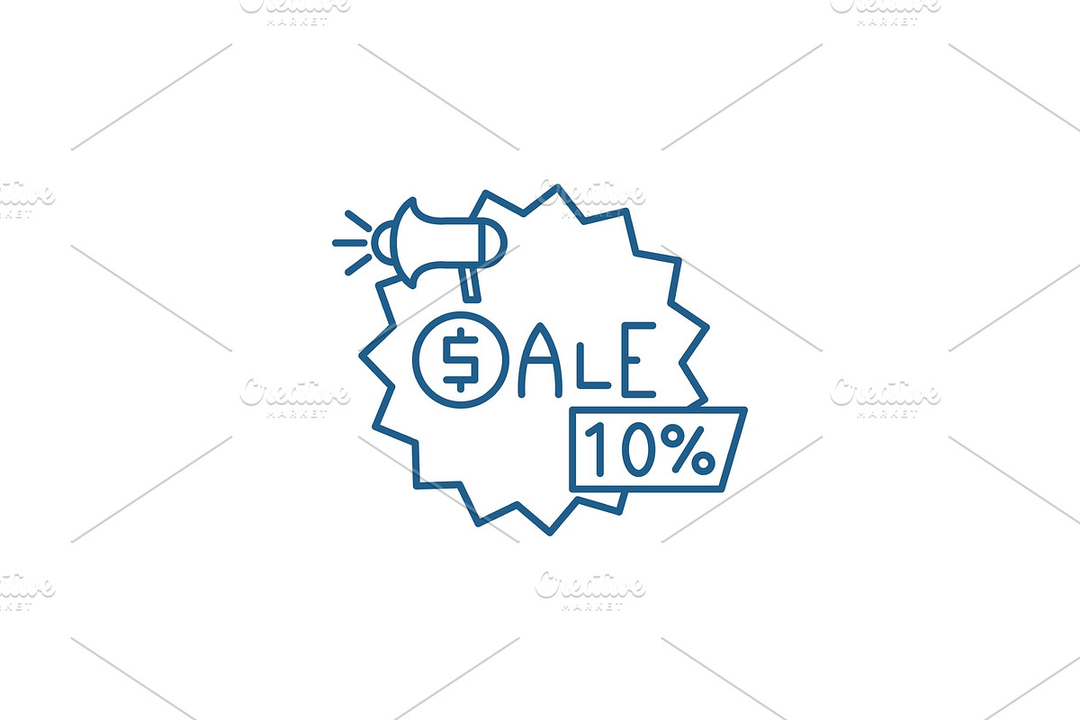 Sales line icon concept. Sales flat in Illustrations - product preview 8