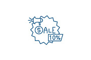 Sales line icon concept. Sales flat