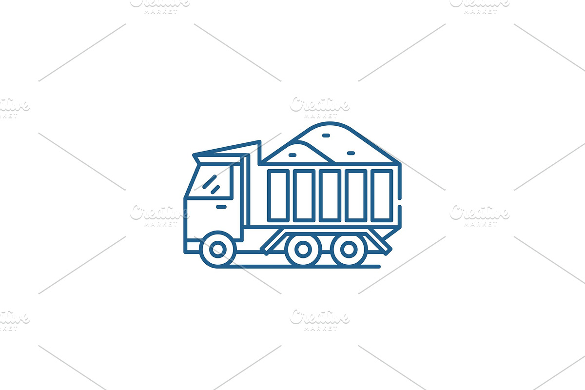 Sand machine line icon concept. Sand in Illustrations - product preview 8