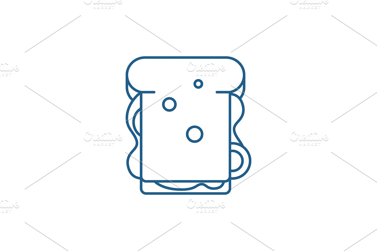 Sandwich line icon concept. Sandwich in Illustrations - product preview 8