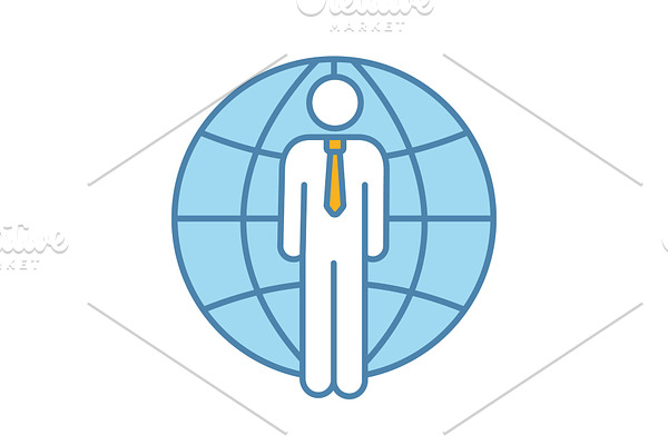 International business color icon