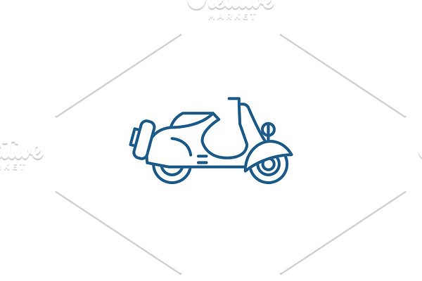 Scooter line icon concept. Scooter