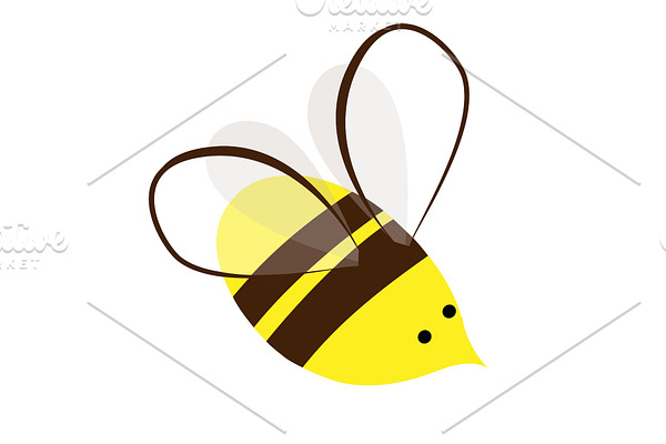 Cute and Busy Honey Bee. Logo or