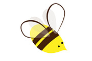 Cute and Busy Honey Bee. Logo or