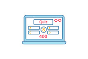 Online quiz color icon