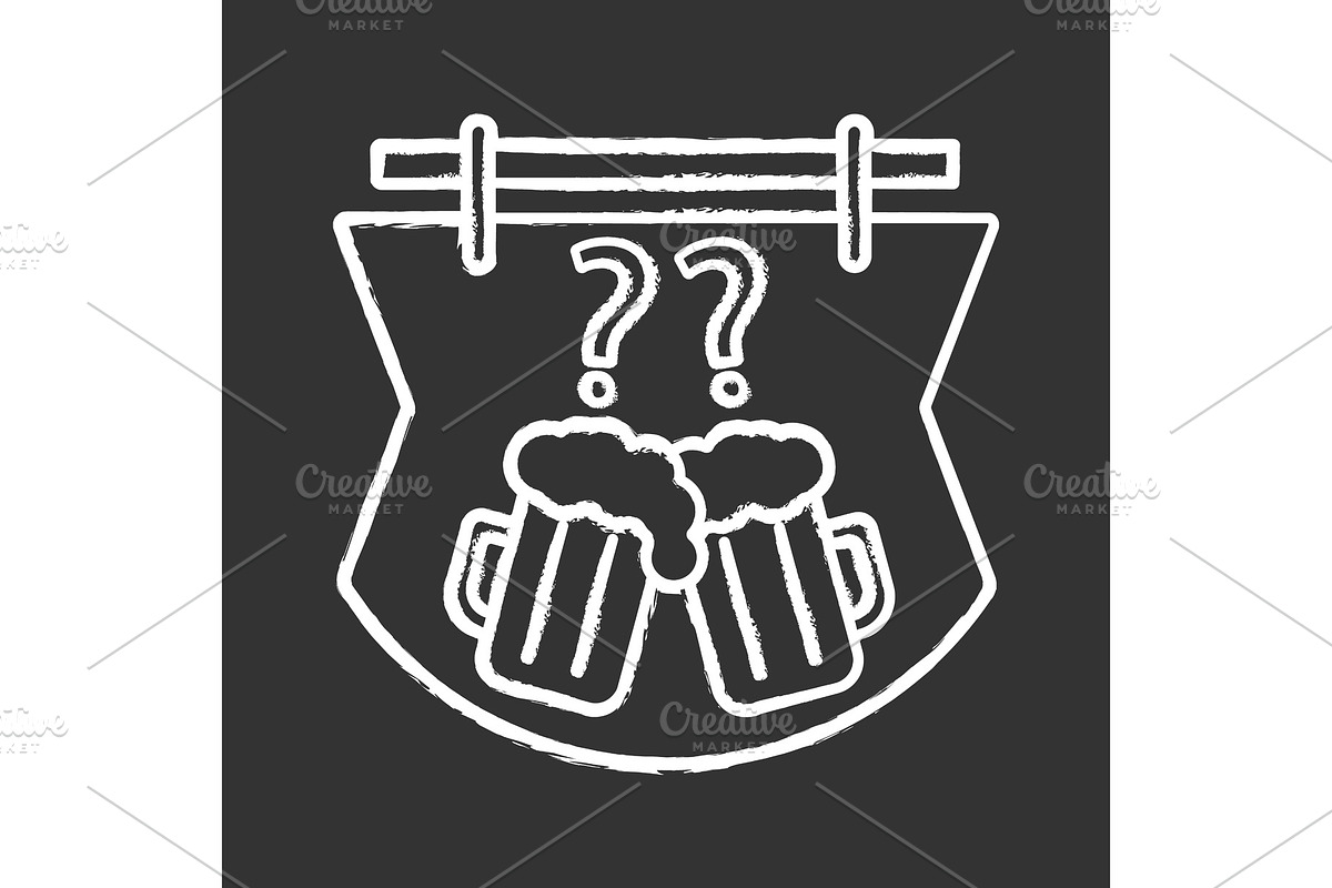 Pub quiz chalk icon in Icons - product preview 8