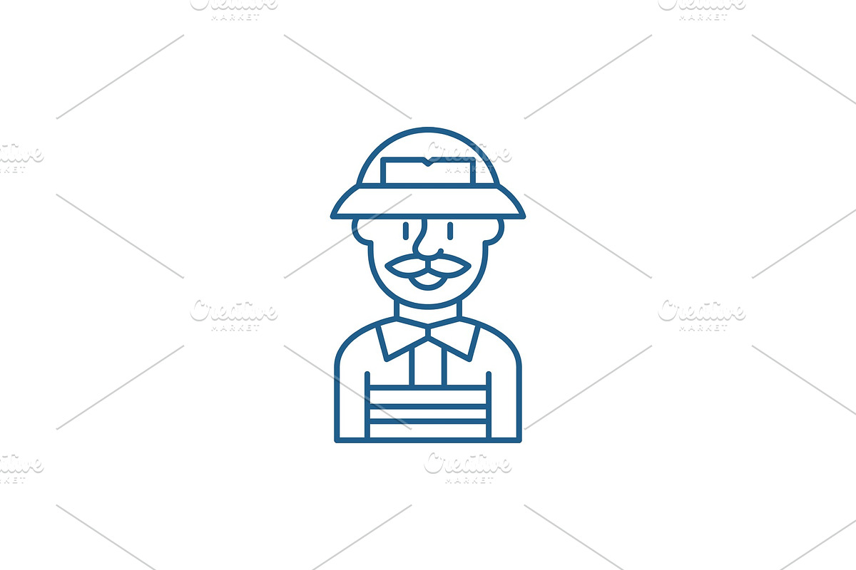 Service engineer line icon concept in Illustrations - product preview 8