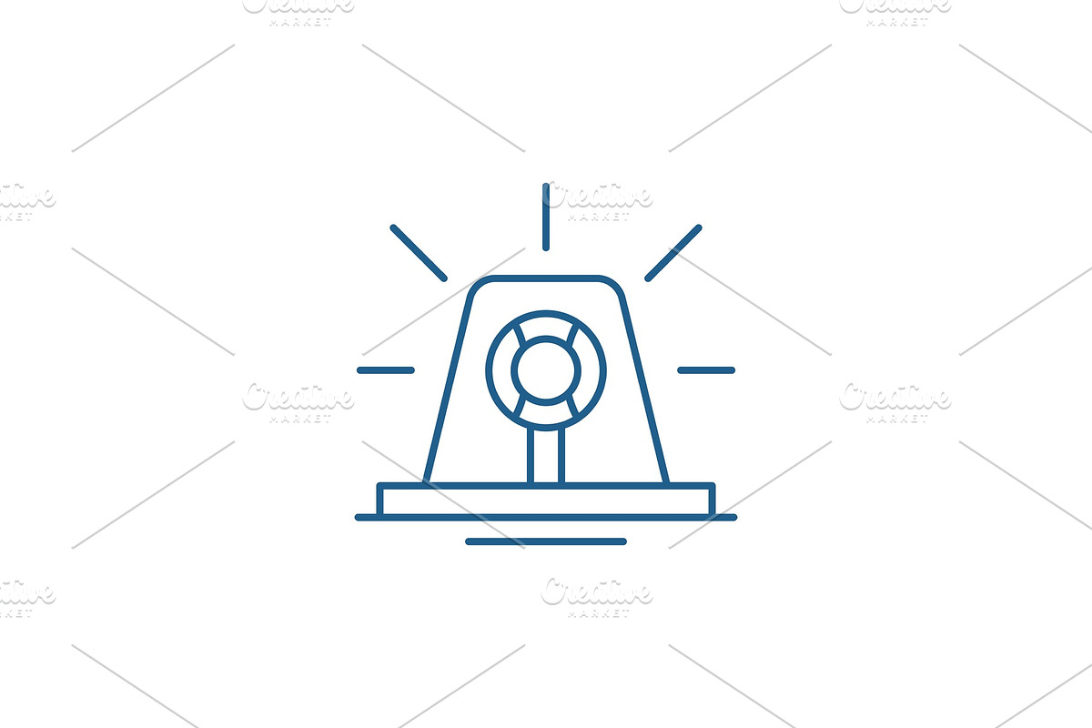 Signal light line icon concept in Illustrations - product preview 8