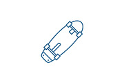 Skateboard line icon concept