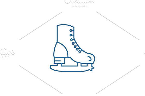 Skates line icon concept. Skates