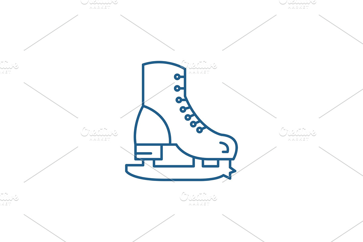 Skates line icon concept. Skates in Illustrations - product preview 8