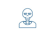Skeleton line icon concept. Skeleton