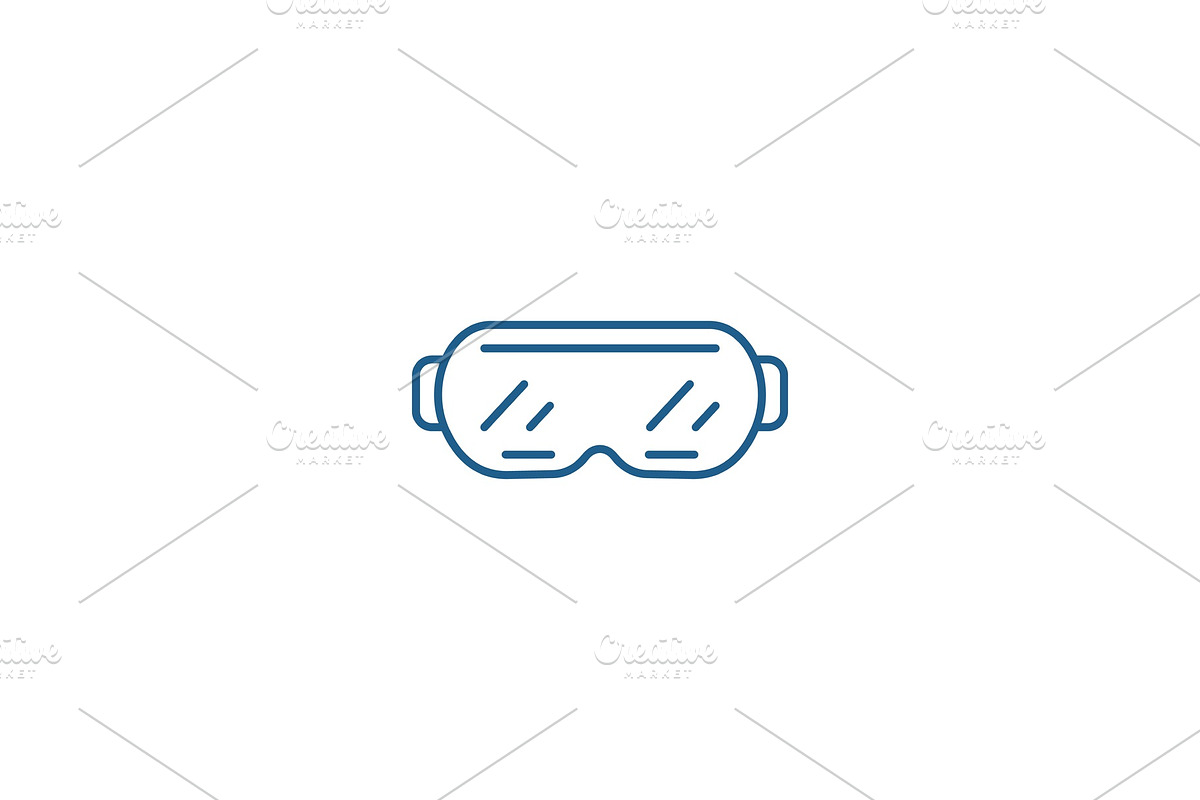 Ski goggles line icon concept. Ski in Illustrations - product preview 8